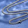 Tarnish Resistant Men's 304 Stainless Steel Curb Chain Necklaces STAS-O037-65P-1