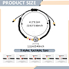 5Pcs 5 Styles Sport Theme Acylic & Alloy Braided Bead Bracelets BJEW-GO0001-12-2