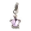 Rack Plating Alloy Rhinestone European Dangle Charms FIND-H005-45-2