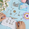 Journey Theme Alloy Pendant Locking Stitch Markers HJEW-SC00072-3
