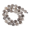 Natural Tourmalinated Quartz Beads Strands G-C116-A62-01-3