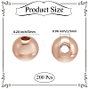 200Pcs Rack Plating Brass Round Spacer Beads KK-PA0001-01-2