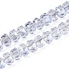 Electroplate Transparent Glass Beads Strands EGLA-N022-05B-C11-1