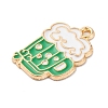 Saint Patrick's Day Alloy Enamel Pendants FIND-M060-24A-G02-3