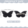 10Pcs Lace Butterfly Polyester Alligator Hair Clips PHAR-LP0002-02-2