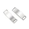 Curved Rectangle 304 Stainless Steel Blank Stamping Tag Links STAS-WH0025-20MP-1