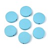 Painted Natural Poplar Wood Beads X-WOOD-S045-063B-07-1