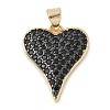Brass Micro Pave Cubic Zirconia Pendants X-KK-K298-15C-G-1
