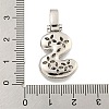 Brass Micro Pave Clear Cubic Zirconia Pendants KK-B099-01P-S-3