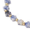 Natural Blue Spot Jasper Beads Stretch Bracelets for Women BJEW-JB11768-04-3