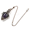 Natural Amethyst Dowsing Pendulum Big Pendants G-H293-01R-07-2