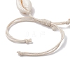 Natural Cowrie Shell Braided Bead Bracelets BJEW-JB10093-4