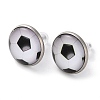 Sport Balls Glass & 304 Stainless Steel Stud Earrings for Women LS-EJEW-H005-01P-01-1