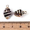Electroplated Natural Shell Pendants BSHE-T015-02-3