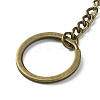 Woven Net/Web with Feather Pendant Alloy Keychain KEYC-WH0004-74AB-2