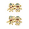 Brass Micro Pave Cubic Zirconia Connector Charms KK-E068-VC083-2