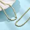 Brass Flat Ball Chain Necklaces for Women X-NJEW-U035-01G-3