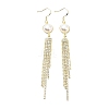 Resin Imitation Pearl with Crystal Rhinestone Dangle Earrings EJEW-C037-03LG-1