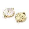 Rack Plating Brass Pave Shell Connector Charms LS-KK-Z036-08G-2