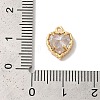 Brass Micro Pave Clear Cubic Zirconia Pendants KK-M294-11G-3