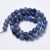 Dyed & Heated Natural Blue Aventurine Beads Strands G-S281-11-6mm-2