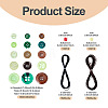 DIY Button Findings Kits DIY-TA0014-70-4