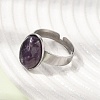Adjustable 304 Stainless Steel Finger Rings for Women GG-CBA7994-04P-17-3