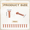 50Pcs Copper Solid Rivet Fasteners KK-LP0004-83B-2