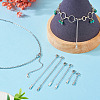 6Pcs 6 Style Sterling Silver Cable Chain Extender FIND-TA0002-40-8