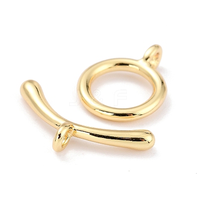 Rack Plating Brass Toggle Clasps KK-B036-09G-1
