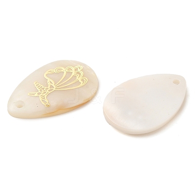 Natural Freshwater Shell Pendants SHEL-K006-23-1