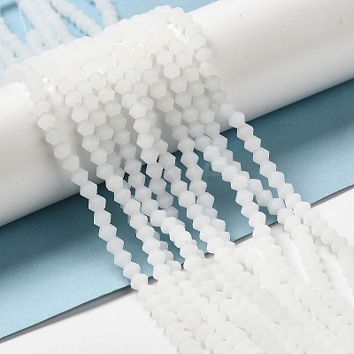 Imitation Jade Frosted Glass Bead Strands X1-GLAA-F029-JM4mm-B06-1