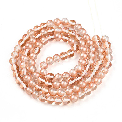 Baking Paint Transparent Glass Beads X1-DGLA-N011-8mm-04-1