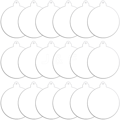 30Pcs Transparent Acrylic Big Pendants MACR-SC0001-74-1
