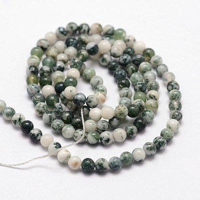 Natural Tree Agate Beads Strands G-N0192-01-2mm-1