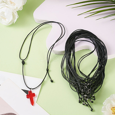 Waxed Polyester Cord Necklaces NJEW-TAC0022-05-1
