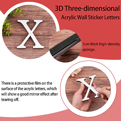Acrylic Mirror Wall Stickers Decal DIY-CN0001-13A-X-1