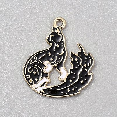 Golden Plated Alloy Enamel Pendants ENAM-CJC0001-21G-03-1