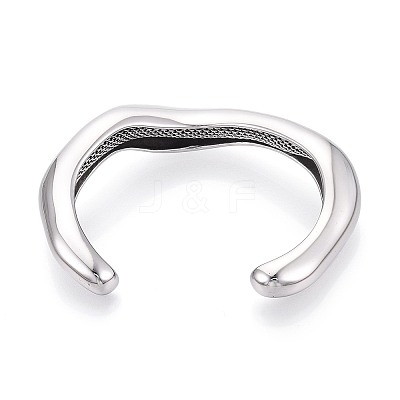 304 Stainless Steel Cuff Bangles for Women LS-BJEW-N038-01P-1