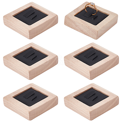 Wooden Couple Ring Displays RDIS-WH0009-030A-1