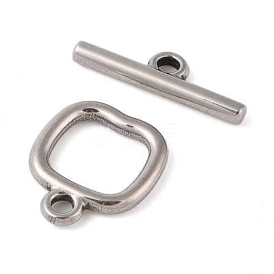 Non-Tarnish 304 Stainless Steel Toggle Clasps STAS-Q324-18P-1