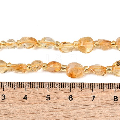 Heated Natural Citrine Beads Strands GG-CBA3A44-C04-01-1