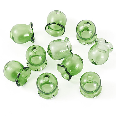 10Pcs Glass Bead Caps for Wind Chimes Making GLAA-BY0001-05C-1