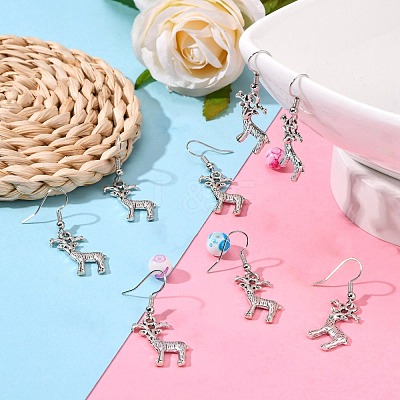Fashion Alloy Enamel Earrings EJEW-PJE249-1
