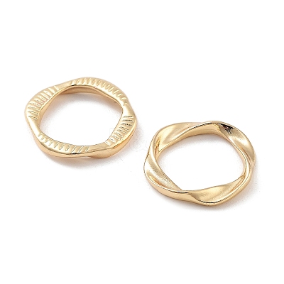Rack Plating Brass Linking Rings KK-C063-26G-1