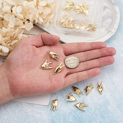30Pcs 3 Style Rack Plating Alloy Pendants FIND-CD0001-18-1