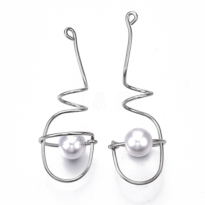 Rack Plating Alloy Wire Wrapped Big Pendants PALLOY-S132-150P-RS-1