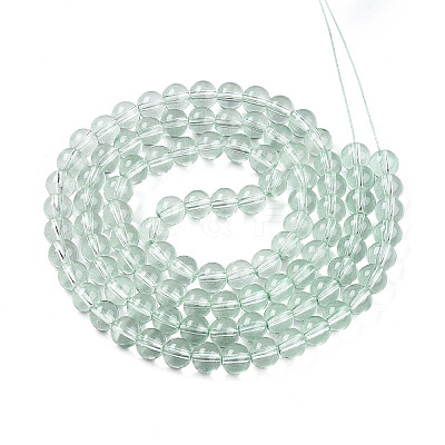 Baking Paint Transparent Glass Beads Strands DGLA-N006-8mm-08-1