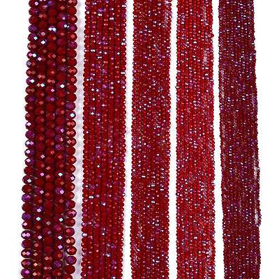 Electroplate Opaque Solid Color Glass Beads Strands EGLA-A044-P3mm-L02-1