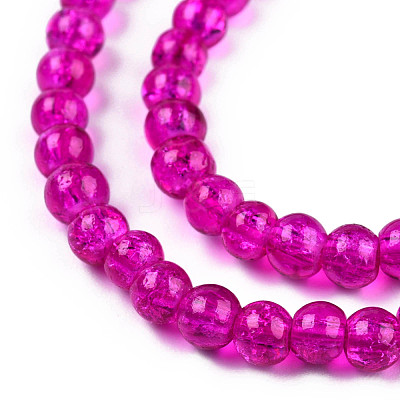 Crackle Glass Beads Strands X-CCG-Q001-8mm-08-1